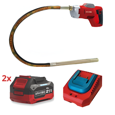 Máy đầm dùi pin 21V Amaxtools AM21V.2 (2 pin, 1 sạc)