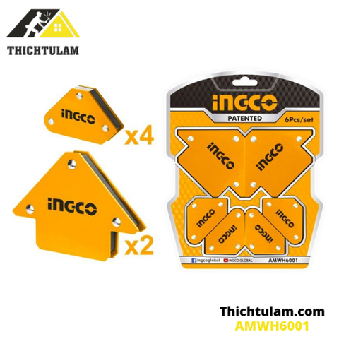 Bộ 6 ke góc nam châm Ingco AMWH6001