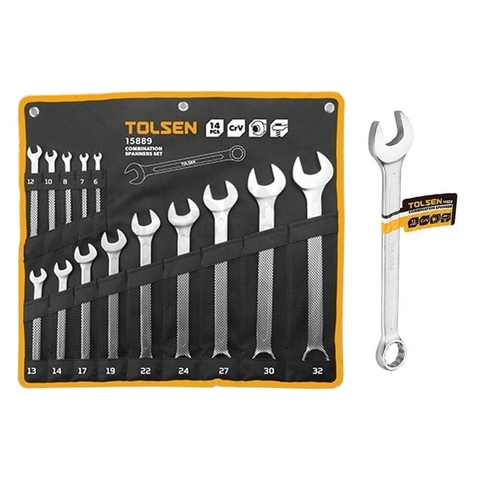 Bộ 14 chìa khóa vòng - miệng Tolsen 15889