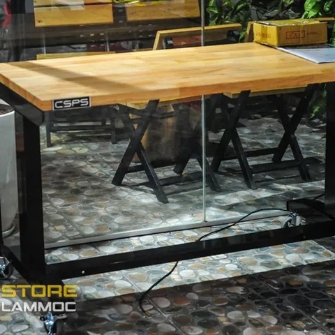 Bàn dụng cụ cao cấp nâng bằng cơ, có bánh xe 132cm CSPS-BDC VNLT132XDB12