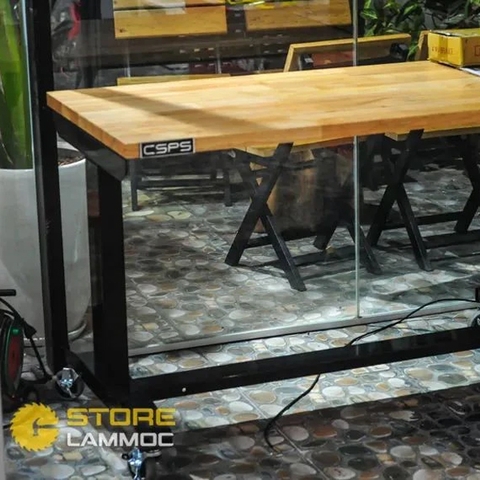 Bàn dụng cụ cao cấp nâng bằng cơ, có bánh xe 117cm CSPS-BDC VNLT117XDB12