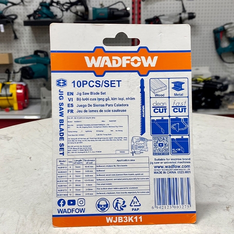 Bộ 10 lưỡi cưa lọng đa năng Wadfow WJB3K11