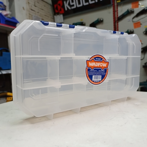 Bộ 3 Hộp nhựa trong suốt chia ngăn đựng linh kiện Wadfow WTB8343
