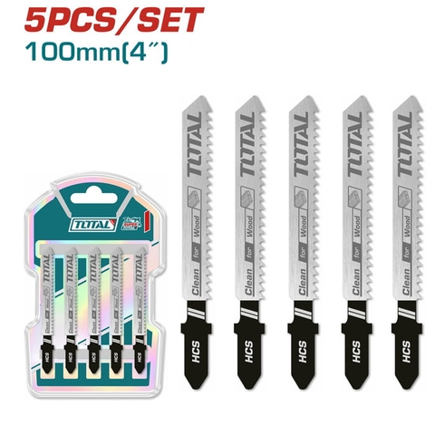 Bộ 5 lưỡi cưa lọng gỗ 6 răng Total TJSBT101D