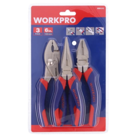 Bộ dụng cụ 3 chi tiết, cán nhựa Workpro W001312