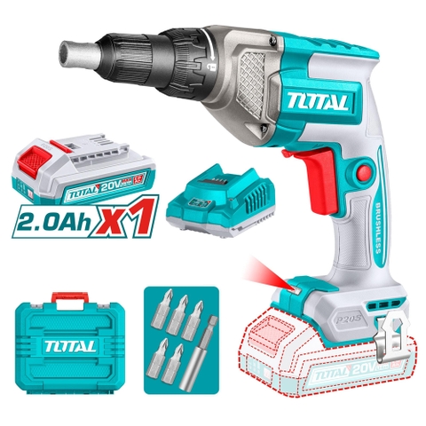 Máy siết vít tường thạch cao dùng pin 20V Total TDSLI204281 (1 pin 2.0Ah)