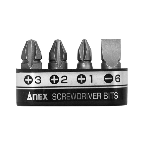 Bộ 4 mũi bắn vít +1+2+3-6x19 Anex AK-51P-B4