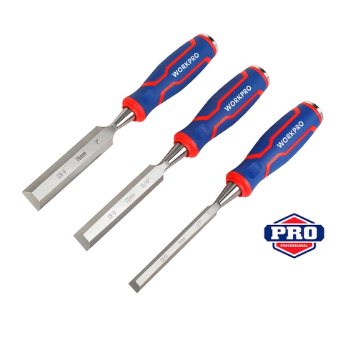 Bộ 3 đục gỗ 12mm 20mm và 25mm Workpro WP201301