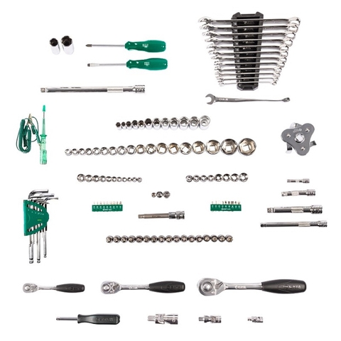 Bộ dụng cụ bảo trì ô tô 1/2inch (bộ 128 cái) Sata 09014A