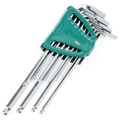 Bộ lục giác đầu bi dài hệ inch Sata 09102