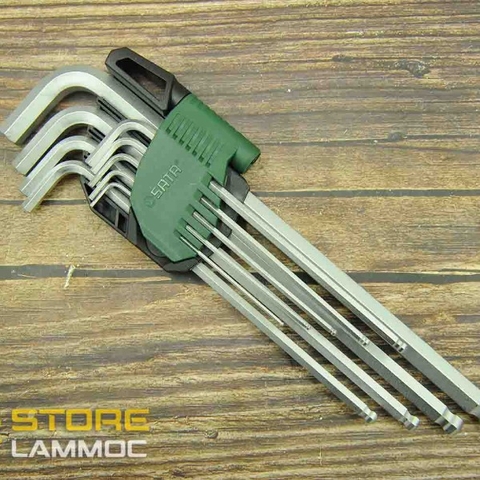Bộ lục giác đầu bi Sata 09101A loại dài 9 chi tiết