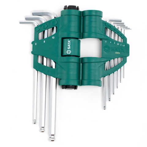 Bộ lục giác đầu bi Sata 09124 loại dài 9 chi tiết
