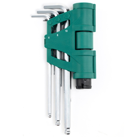 Bộ lục giác đầu bi Sata 09124 loại dài 9 chi tiết