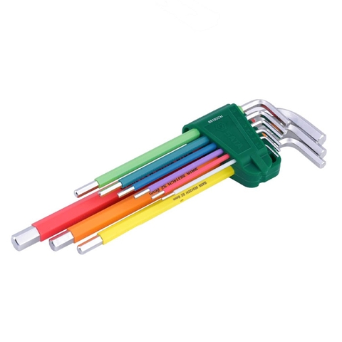 Bộ lục giác thẳng loại dài 9 chi tiết hệ mét Sata 09103CH