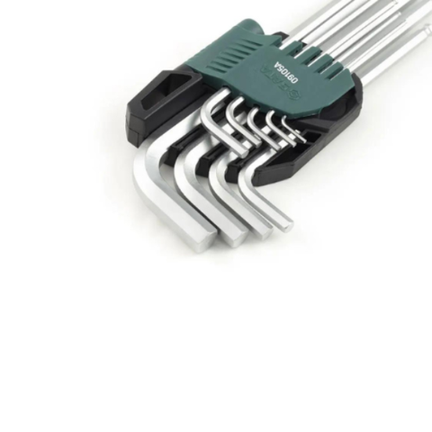 Bộ lục giác thẳng Sata 09107A 9 chi tiết hệ mét