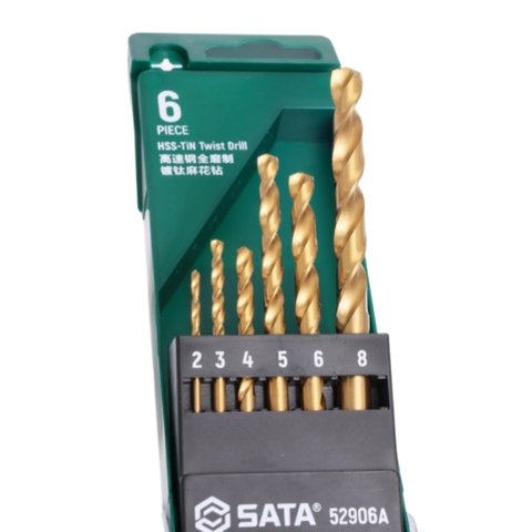 Bộ mũi khoan xoắn (bộ 6 cái) Sata 52906A