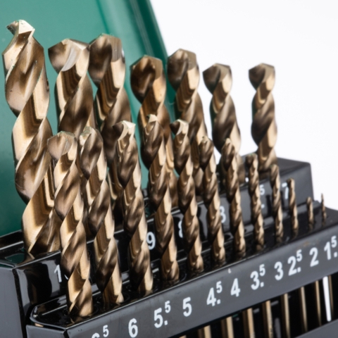 Bộ mũi khoan xoắn Cobalt HSS (bộ 19 cái) Sata 52819