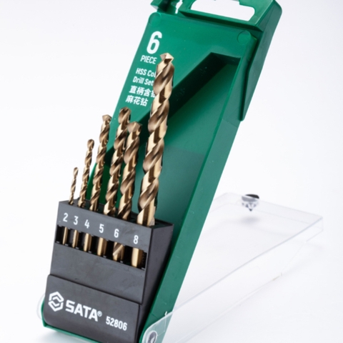 Bộ mũi khoan xoắn Cobalt HSS (bộ 6 cái) Sata 52806