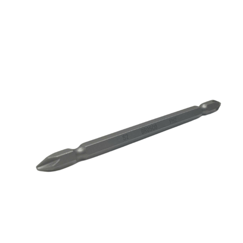Mũi vít bake 2 đầu (6.35mm) bằng thép S2 PH2PH2 x 100mm (vỉ 10 cái) Brosco BR2PH2C635100