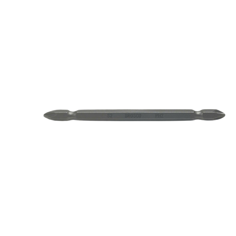 Mũi vít bake 2 đầu (6.35mm) bằng thép S2 PH2PH2 x 100mm (vỉ 10 cái) Brosco BR2PH2C635100