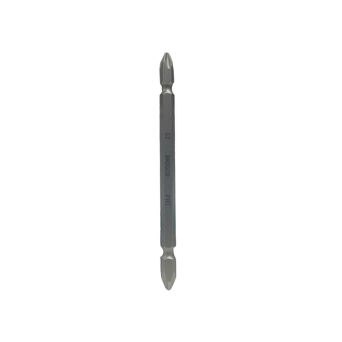 Mũi vít bake 2 đầu (6.35mm) bằng thép S2 PH2PH2 x 100mm (vỉ 10 cái) Brosco BR2PH2C635100
