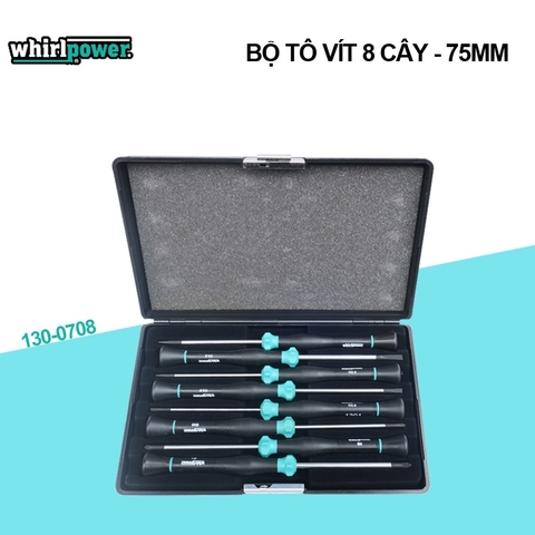 Bộ tua vít điện tử 8 chiếc x 75mm Whirlpower 130-0708