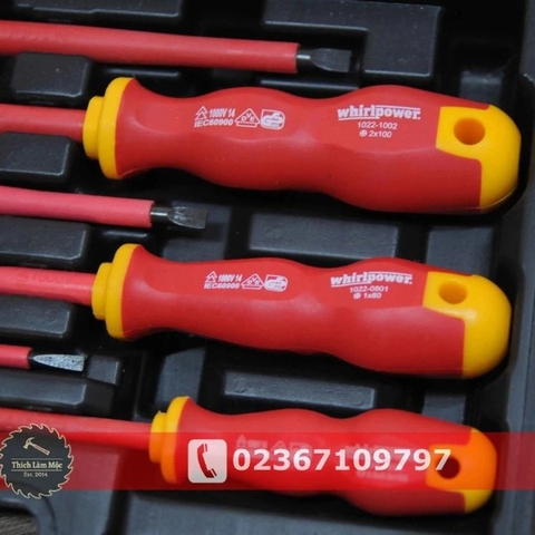 Bộ Tua vít cách điện chi tiết cách điện 1000V Whirlpower 102-1207 7