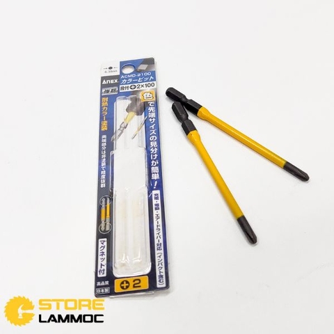 Cặp mũi bắn vít 1 đầu PH2 dài 100mm Anex ACMD-2100