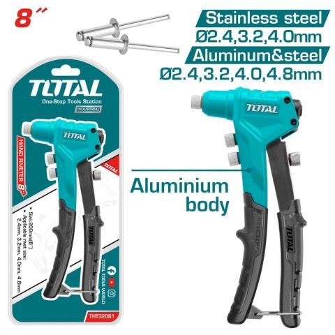 Kìm rút rivet trợ lực 1 tay cầm 8inch 200mm Total THT32081