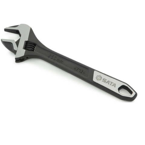 Mỏ lết cán đen cao cấp 8inch/200mm mở miệng 34.5mm Sata 47123