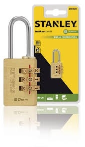 Ổ Khóa 3 mã số Stanley S742-050 đồng thau, rộng 20mm