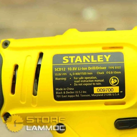 Máy khoan vặn vít pin 10.8V Stanley SCD12S2
