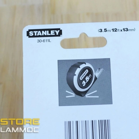 Thước kéo (cuộn) 3.5m bọc cao su Stanley 30-611L