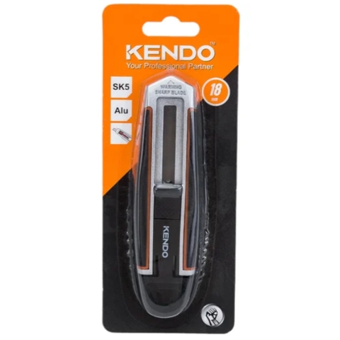 Dao rọc giấy 18mm lưỡi tự rút an toàn Kendo 30923