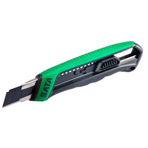 Dao rọc giấy 18mm Sata 93482 cán phủ cao su cao cấp