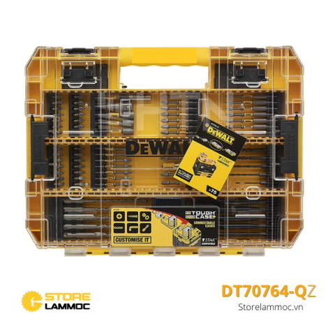 Bộ mũi khoan và mũi bắn vít Dewalt 75 chi tiết DT70764-QZ