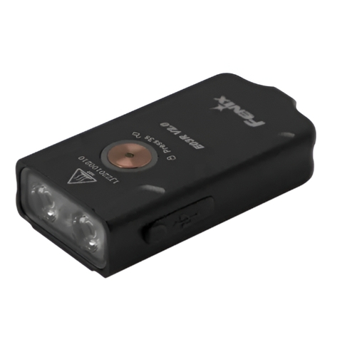 Đèn pin ngoài trời V2 màu đen Fenix FN-E03RV2-BK