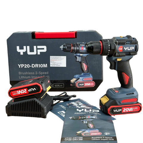 Máy khoan pin 20v lực 60Nm đầu 10mm Yup YP20-DR10M