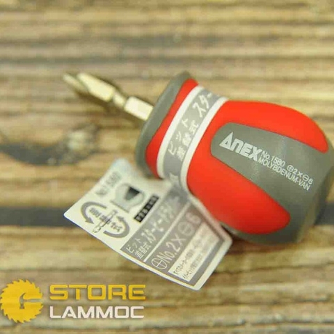 Tua vít lùn 2 đầu Anex No.1580 PH2 và SL6 dài 65mm
