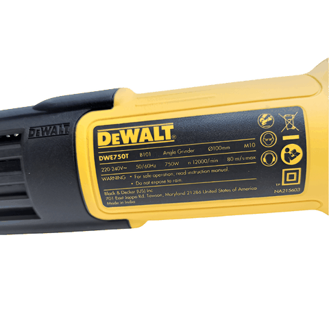 Máy mài cầm tay 750W/100mm công tắc đuôi Dewalt DWE750T
