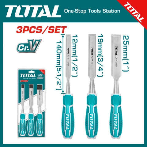 Bộ 3 đục gỗ Total THT41K0302