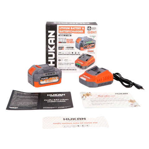 Combo pin 10cells 4.0 + sạc 1.5AH Hukan G1-P405