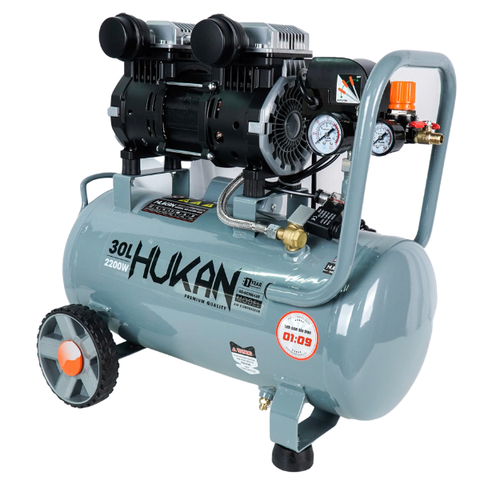 Máy nén khí không dầu 30L-3HP, công suất 2200W Hukan G2-AC30L-LUX