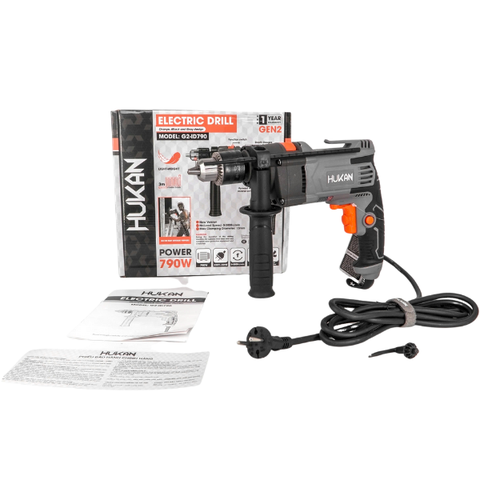 Máy khoan điện 790W, đầu kẹp Ø13mm Gen 2 Hukan G2-ID790
