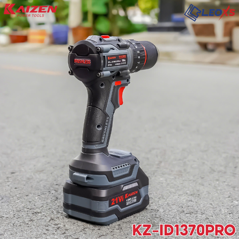 Máy khoan pin 13mm 70Nm không chổi than ( 2 pin 4Ah) KAIZEN KZ-ID1370PRO ( chân pin phổ thông)