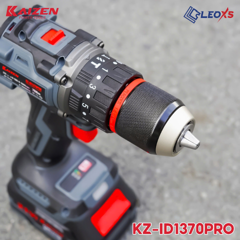 Máy khoan pin 13mm 70Nm không chổi than ( 2 pin 4Ah) KAIZEN KZ-ID1370PRO ( chân pin phổ thông)
