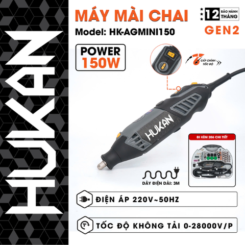 Bộ máy mài khuôn mini Gen 2 Hukan HK-AGMINI150