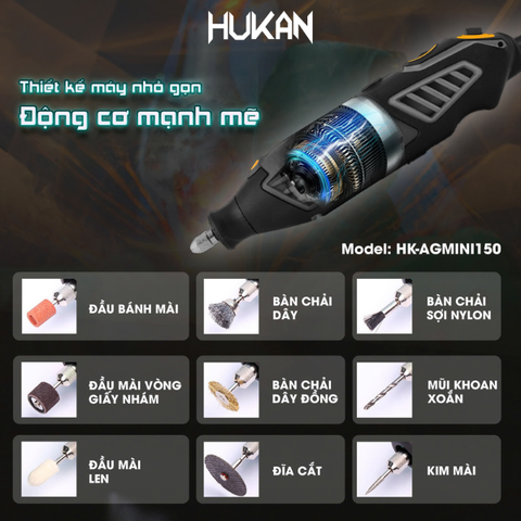 Bộ máy mài khuôn mini Gen 2 Hukan HK-AGMINI150