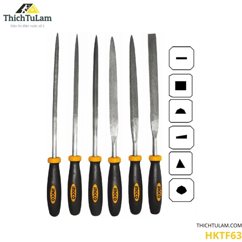 Bộ 6 dũa sắt (140mm) Ingco HKTF63