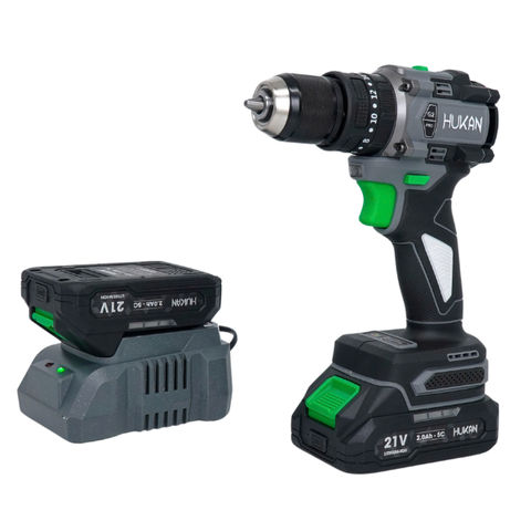 Máy khoan, vặn vít pin 60Nm, đầu kẹp 10mm Hukan HM21-G2X-K6